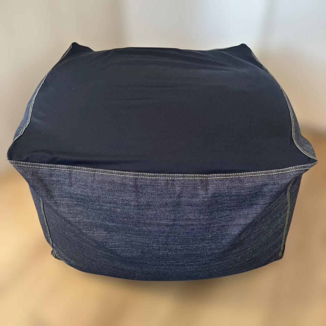 美品 無印良品 体にフィットするソファ　大　セット　綿デニム　ネイビー