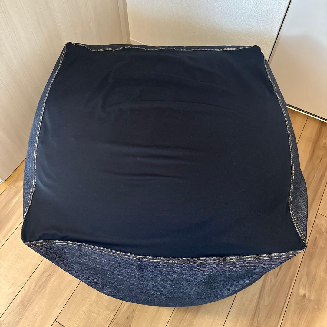 美品 無印良品 体にフィットするソファ　大　セット　綿デニム　ネイビー