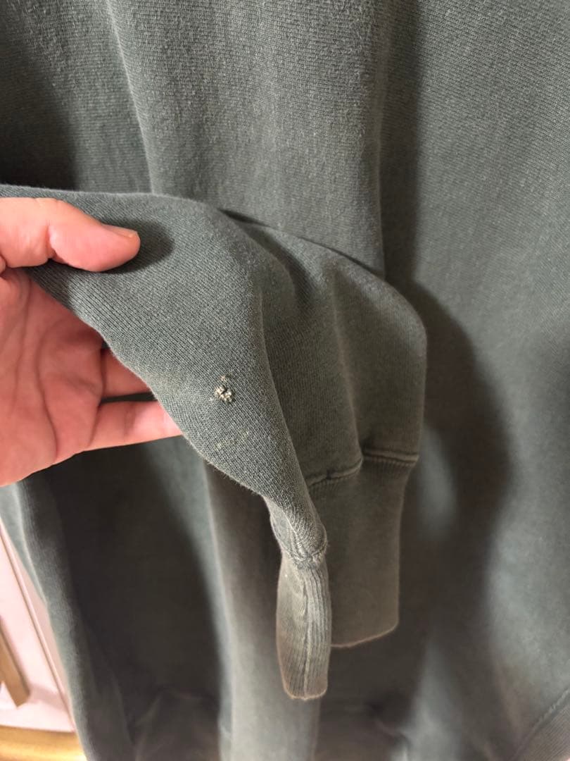 【良品】チャンピオン 90s 刺繍タグ 目無し リバースウィーブ USA製 緑