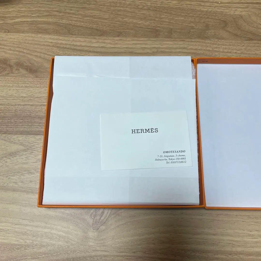 【HERMES】　ハンドタオル　タオルハンカチ　ピンク