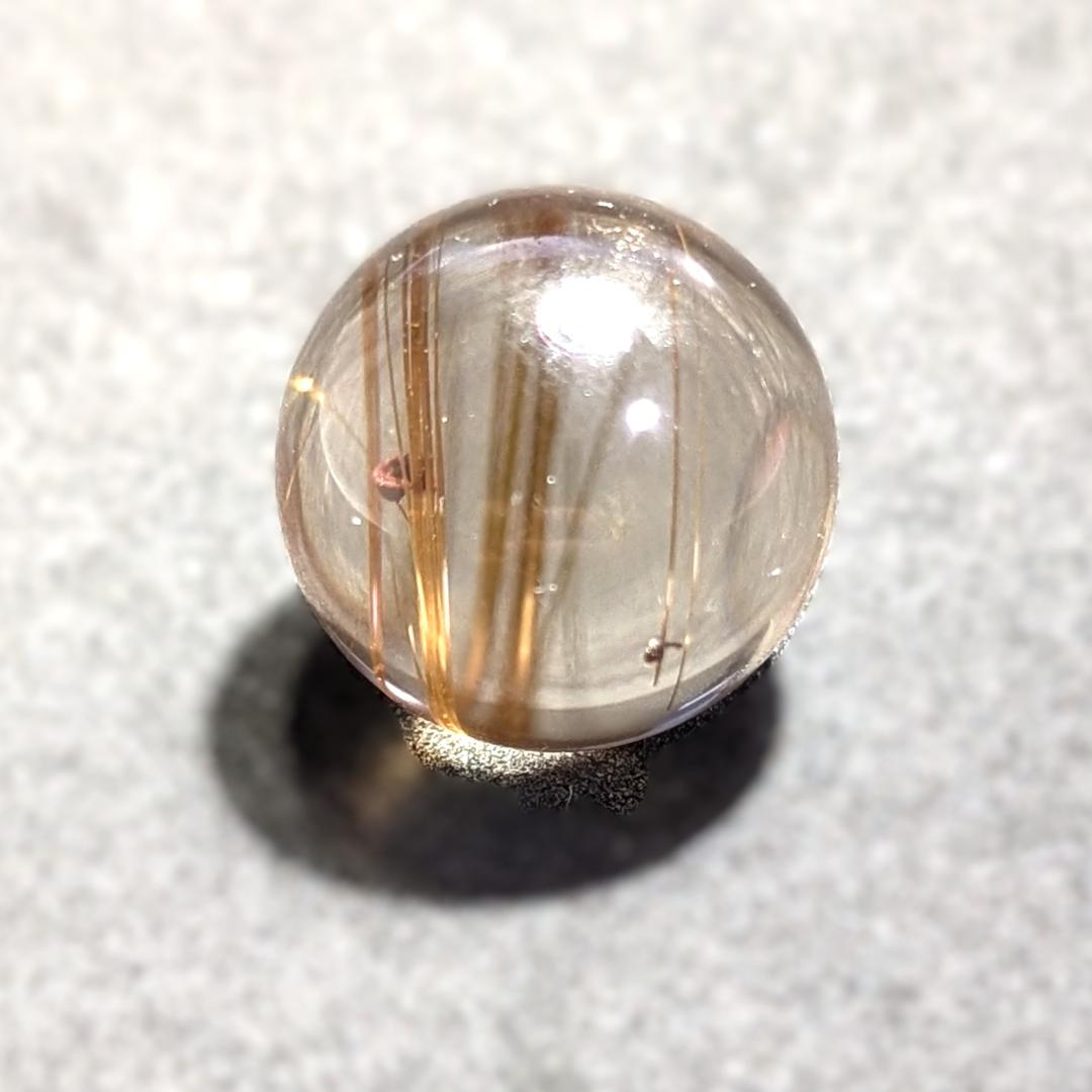 一点物 タイガータイチンルチルスフィア 18ミリ クリスタル台座 最強金運