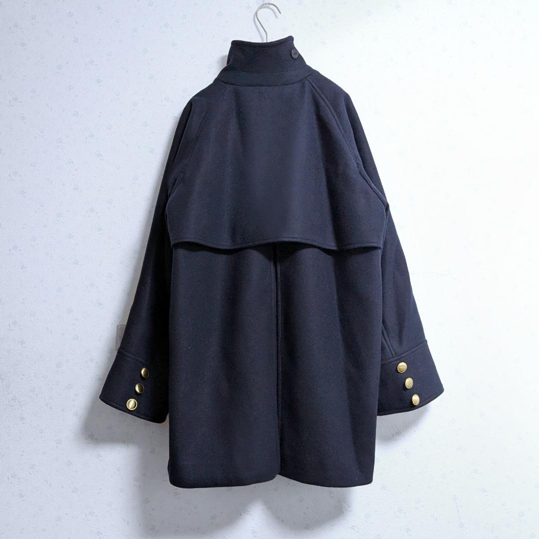 良品 SHIPS ウール ライク ジャージー メルトン 2WAY Pコート