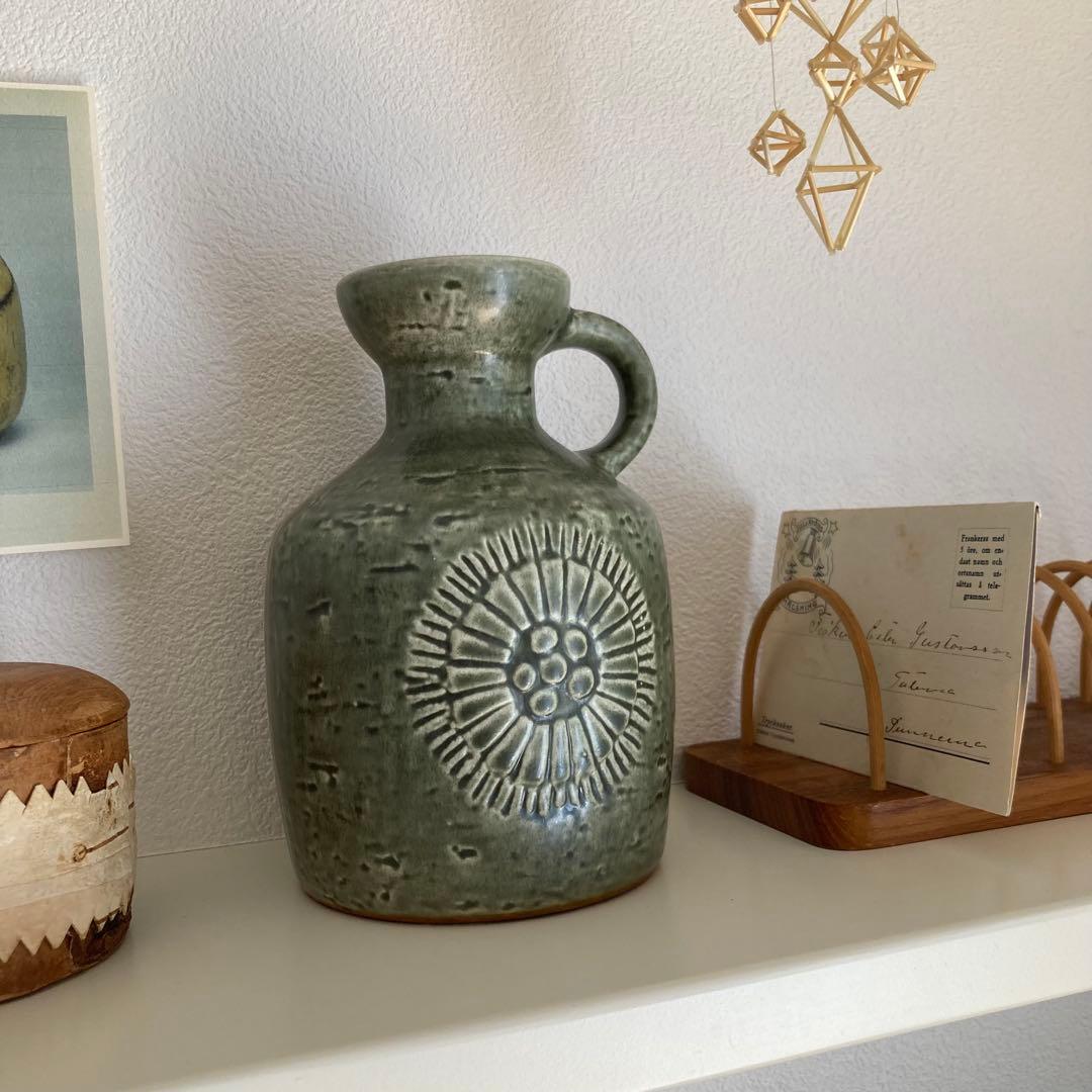 北欧ヴィンテージ　ロールストランド 陶器のフラワーベース/花器/花瓶/水差し