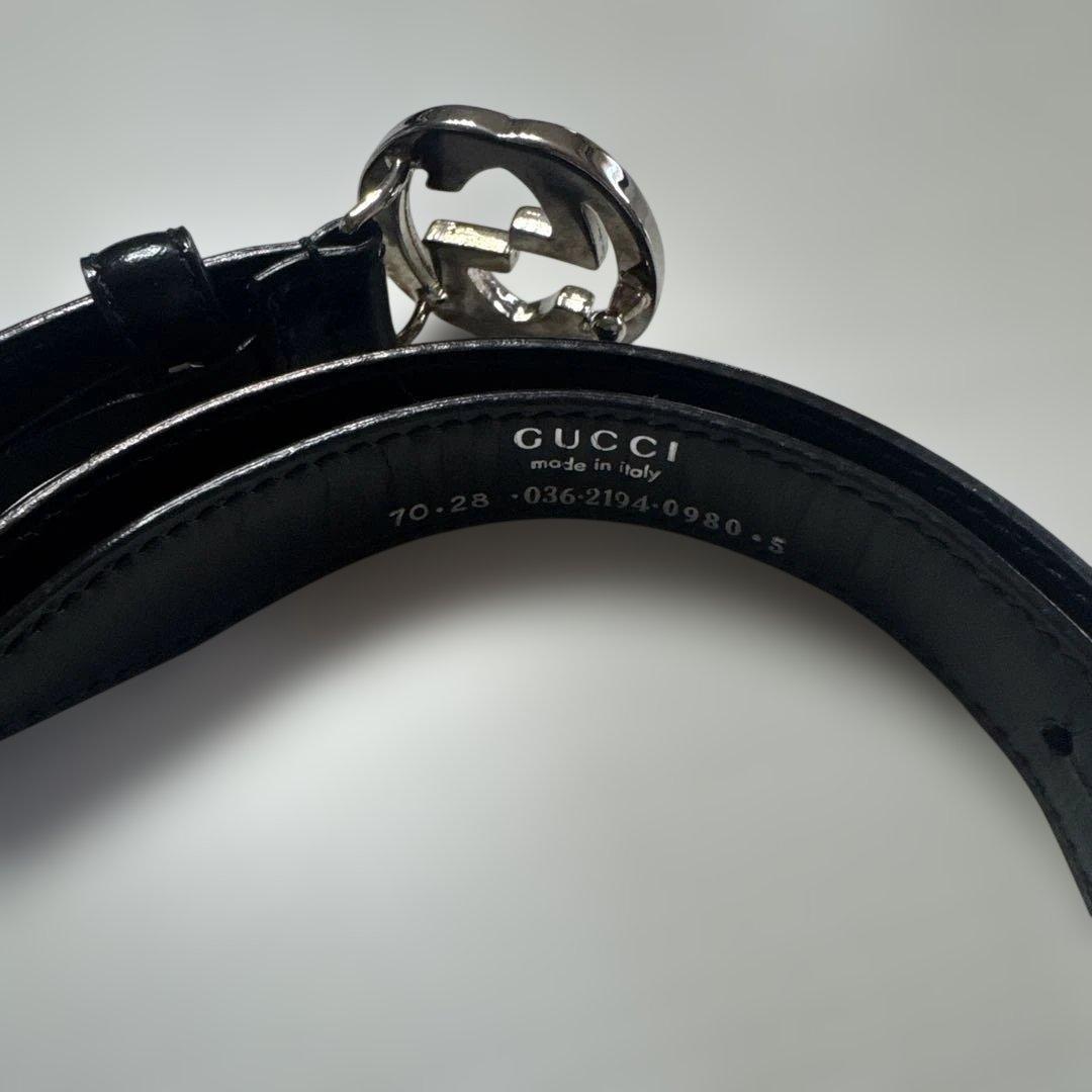 GUCCI グッチ ＧＧロゴ ベルト インターロッキングG バックル付