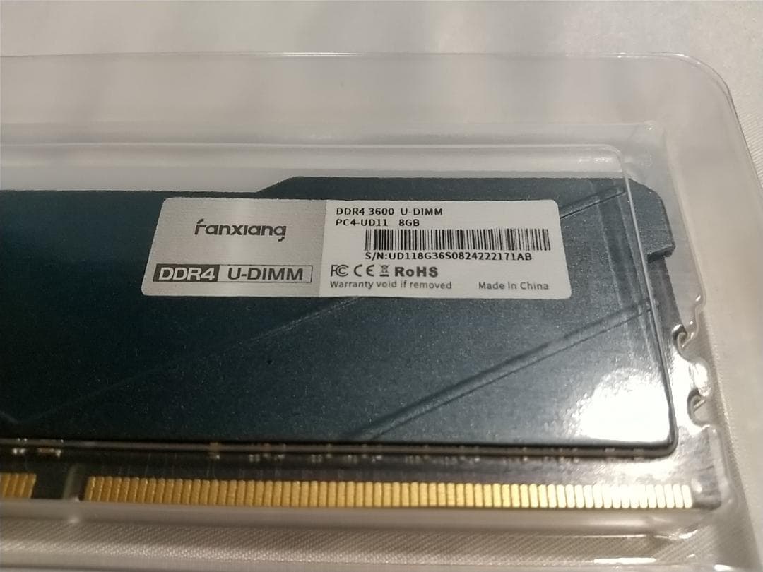 【動作確認済1】Fanxiang DDR4 16GB 3600Mhz 8GBx2