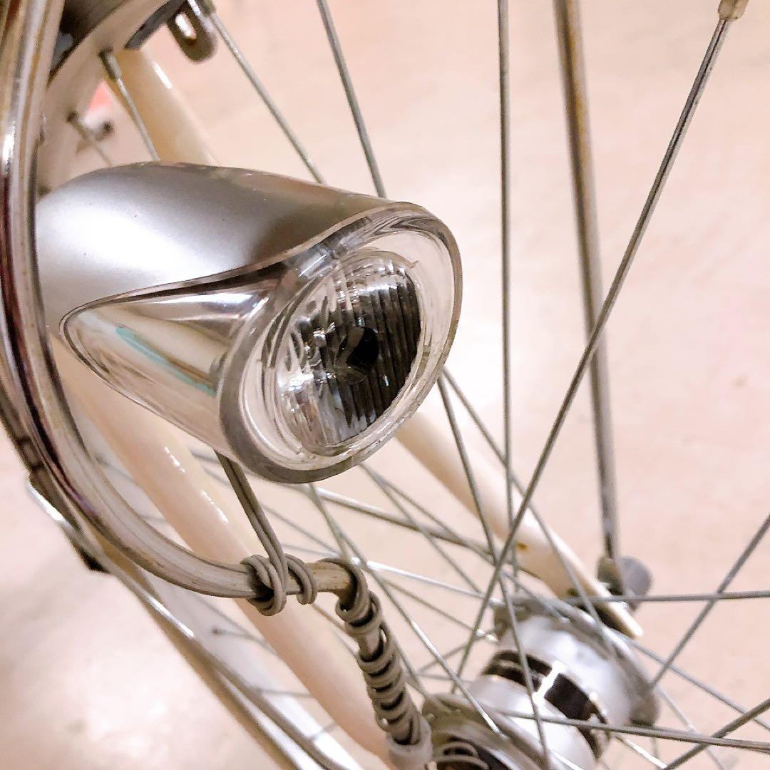 フェリーク ジュニア 自転車24インチ アンティークホワイト ヘルメット付き