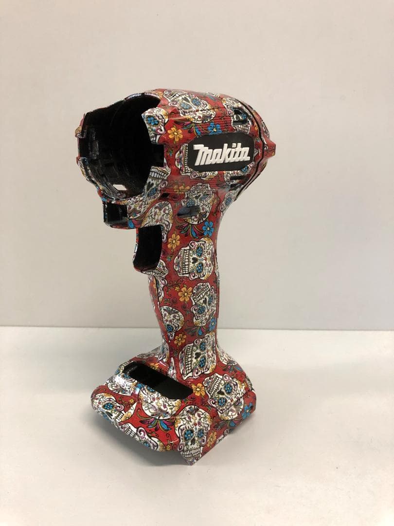 マキタ　インパクトドライバー　TD172　カスタム外装　シュガースカル・赤柄