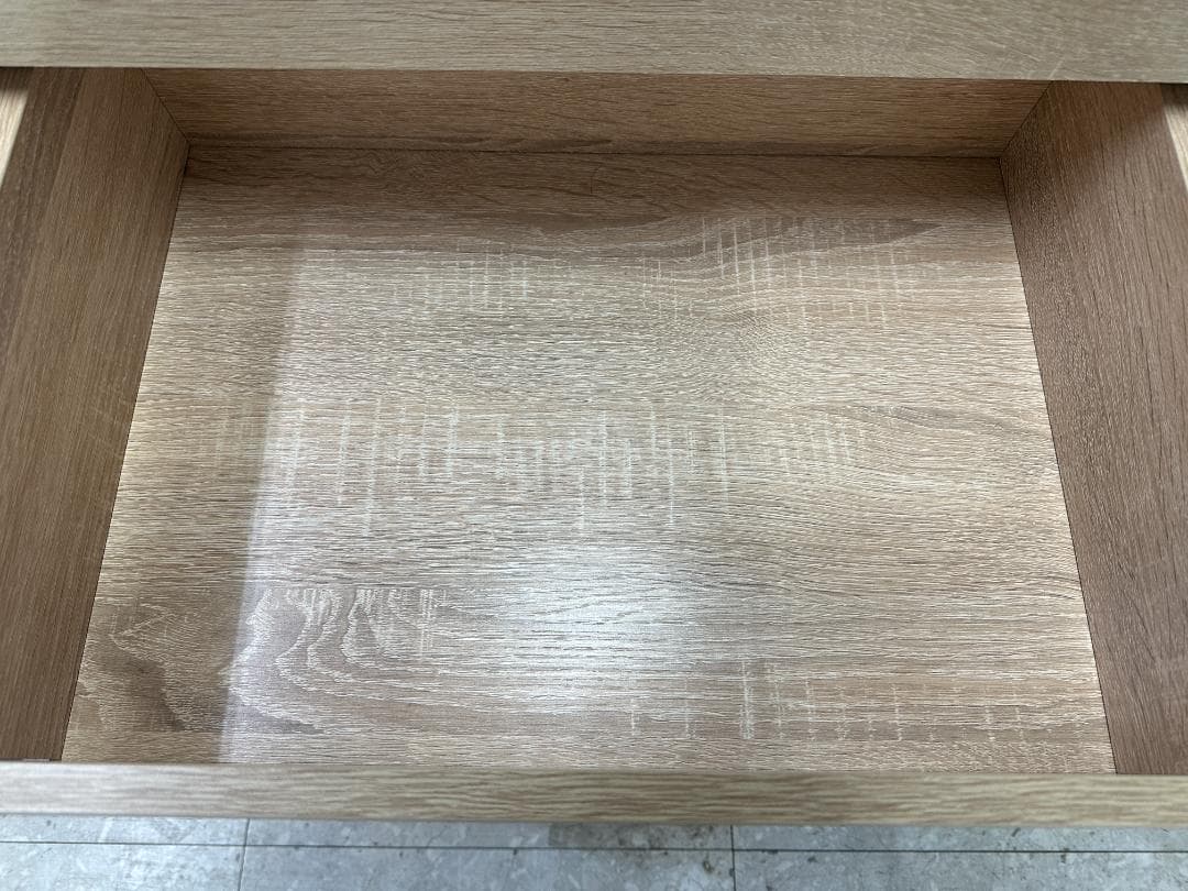 LOWYA　シェルフ　4段引き出し付き　ベージュ