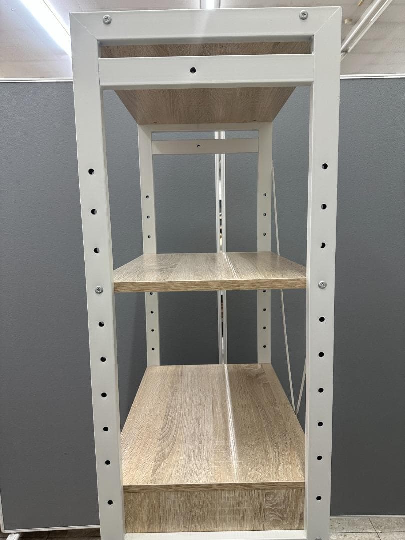 LOWYA　シェルフ　4段引き出し付き　ベージュ