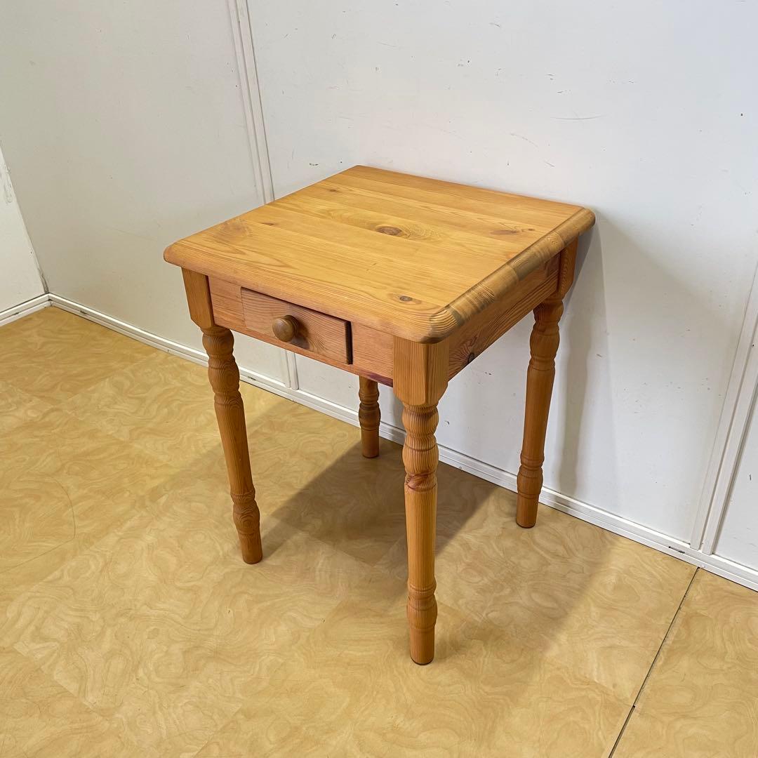 カントリー家具 サイドテーブル 引き出し 電話台 机 デスク 北欧スタイル