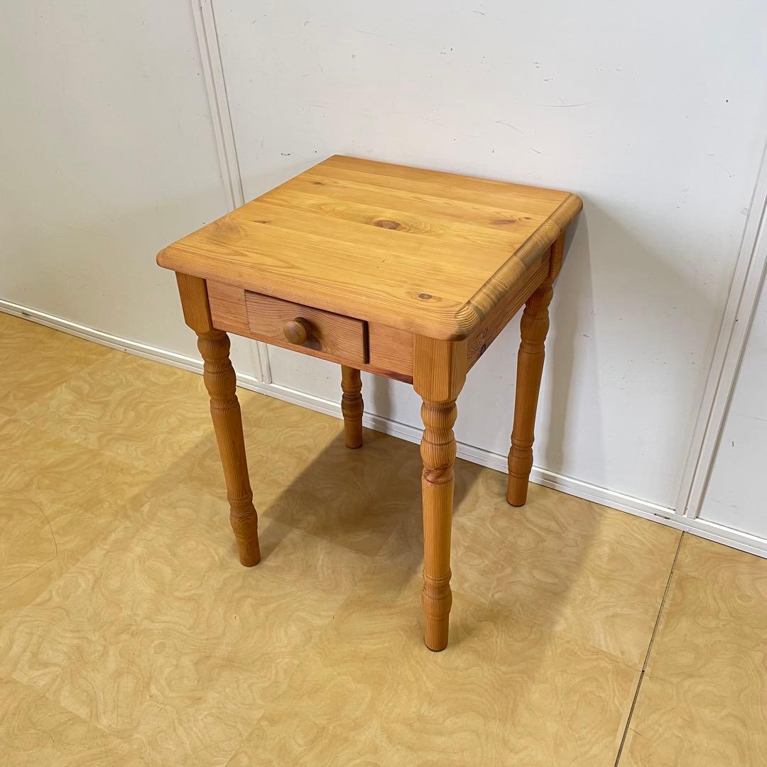 カントリー家具 サイドテーブル 引き出し 電話台 机 デスク 北欧スタイル