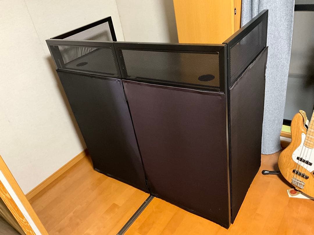 折りたたみDJブース向けテーブル（スチール製ブラック）店舗什器にも