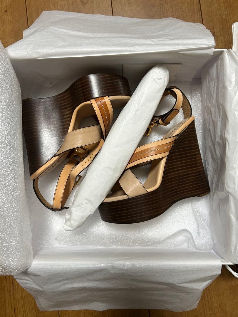 【Chloe 】クロエウェッジソールサンダル 新品未使用22.5センチ