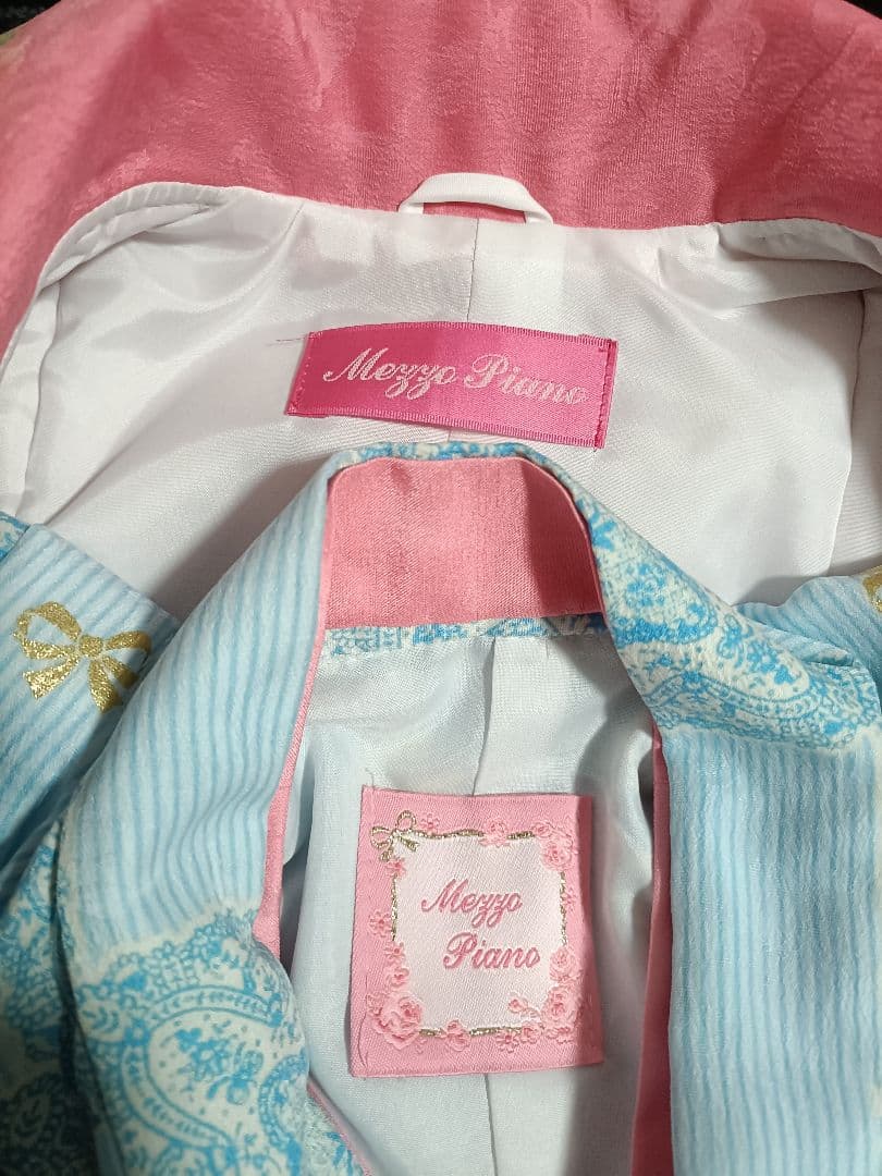 mezzo piano メゾピアノ　3歳　七五三　着物　被布セット　女の子　水色