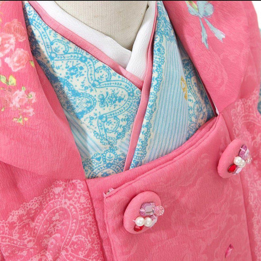 mezzo piano メゾピアノ　3歳　七五三　着物　被布セット　女の子　水色