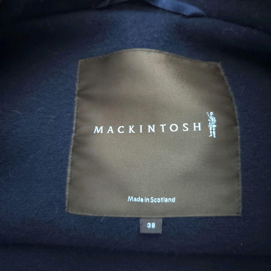 マッキントッシュ ダッフルコート ヘリンボーン ウール 英国製 ネイビー 38