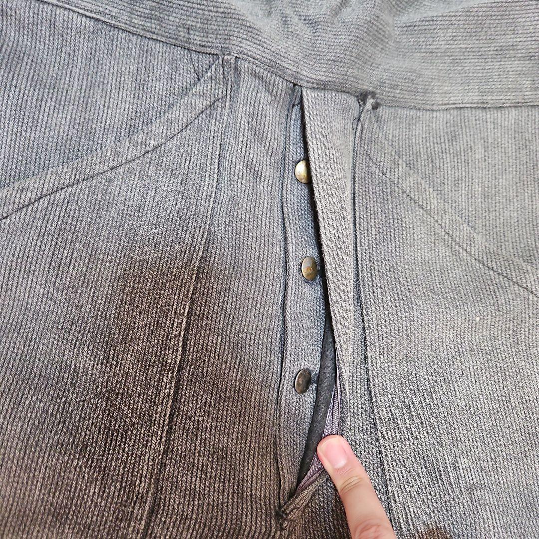 フレンチ vintage 希少 ピケ オーバーオール グレー
