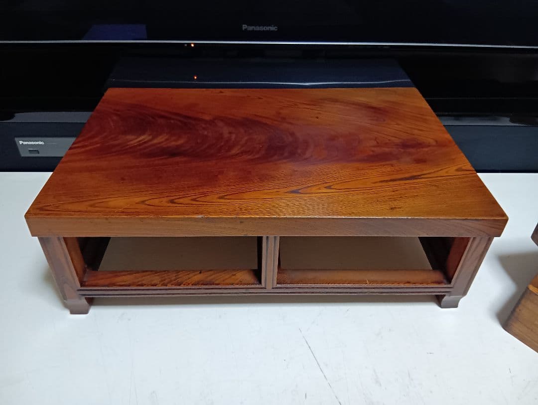 希少　明治期　欅　一枚板　からくり細工　引き出し付き　飾り台　サイドボード