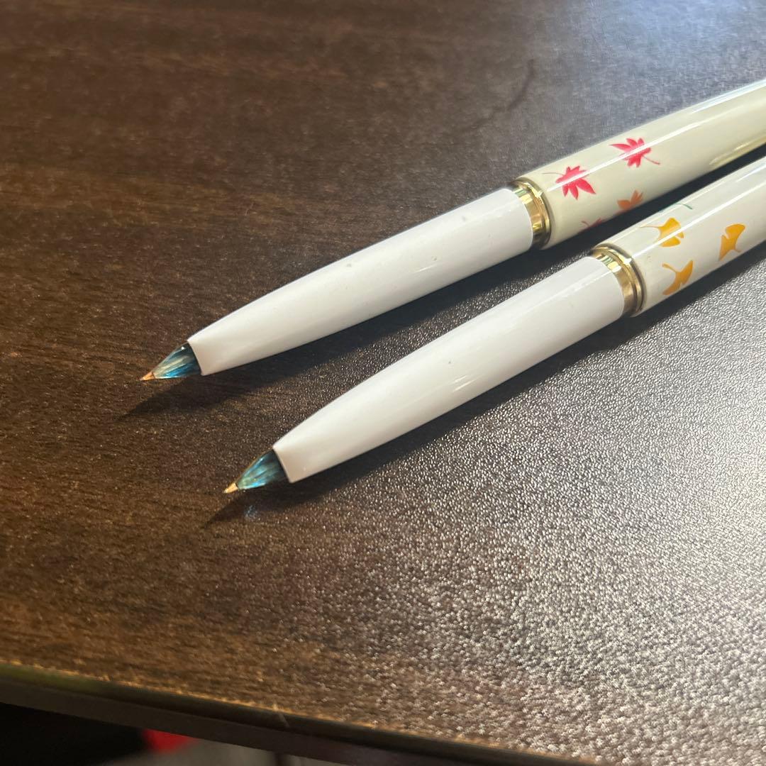 プラチナ万年筆　platinum 廃番　ビンテージ　18K 白軸　昭和レトロ