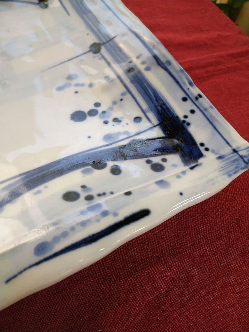 ♦ブロが選ぶ【高級皿・人気の美濃焼・ 庄右ェ門作】デザイン【扇型超特大皿】１皿