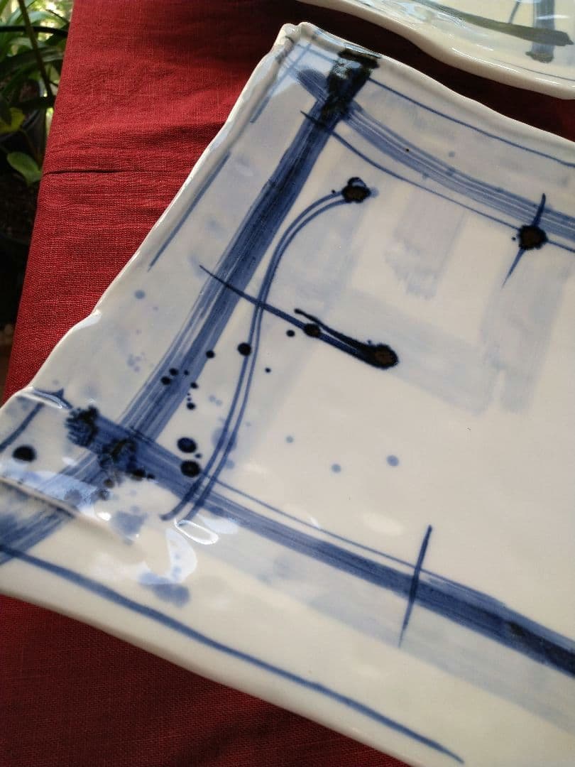 ♦ブロが選ぶ【高級皿・人気の美濃焼・ 庄右ェ門作】デザイン【扇型超特大皿】１皿