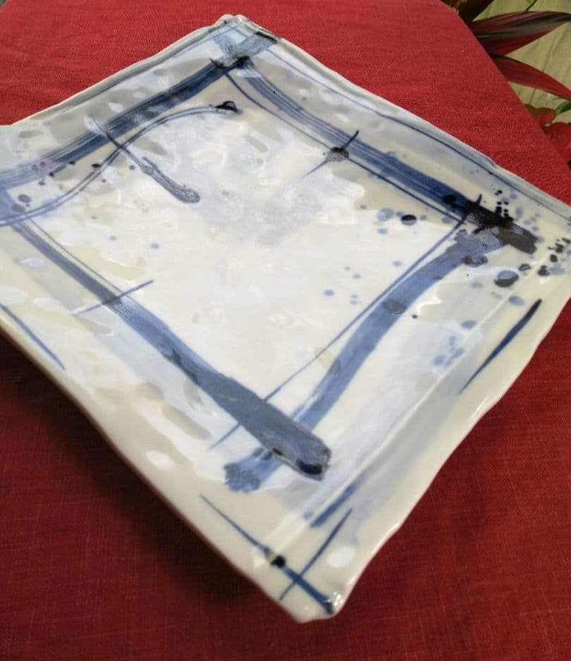 ♦ブロが選ぶ【高級皿・人気の美濃焼・ 庄右ェ門作】デザイン【扇型超特大皿】１皿