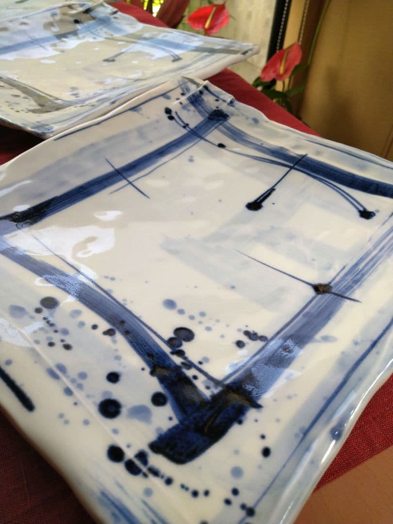 ♦ブロが選ぶ【高級皿・人気の美濃焼・ 庄右ェ門作】デザイン【扇型超特大皿】１皿