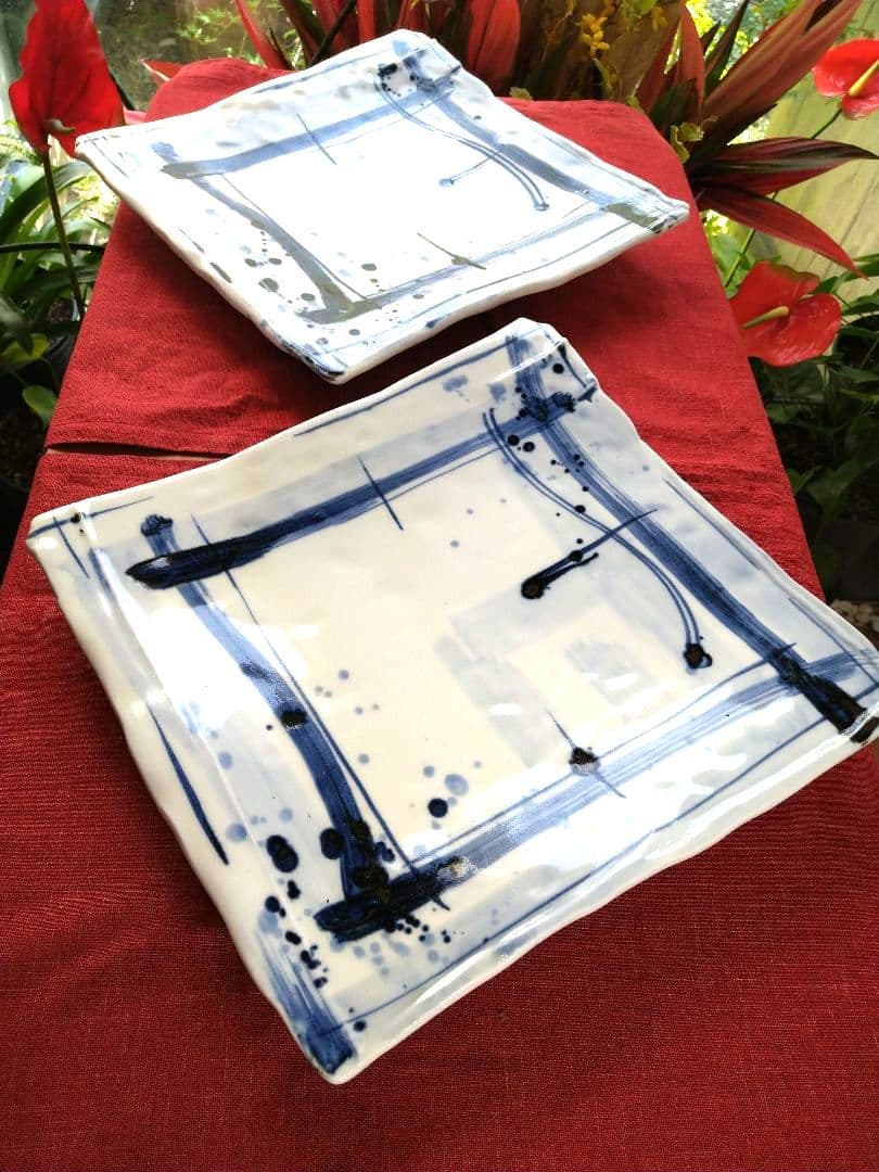 ♦ブロが選ぶ【高級皿・人気の美濃焼・ 庄右ェ門作】デザイン【扇型超特大皿】１皿