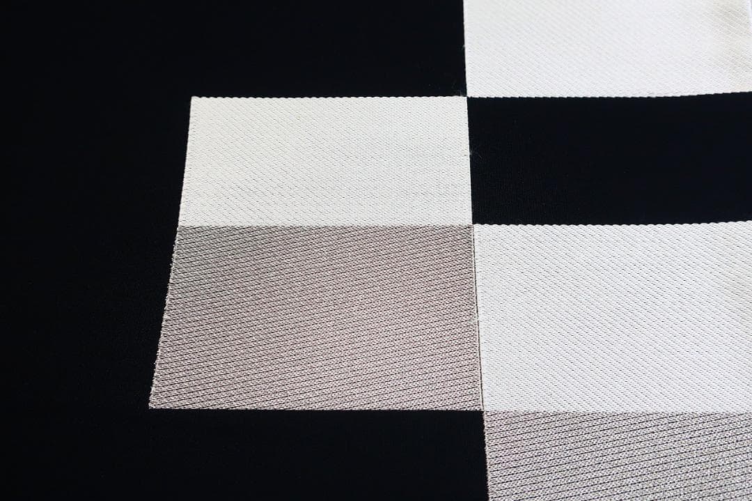 ★専用★美品 袋帯 黒 市松 モダン モノトーン 長さ4m37cm 正絹
