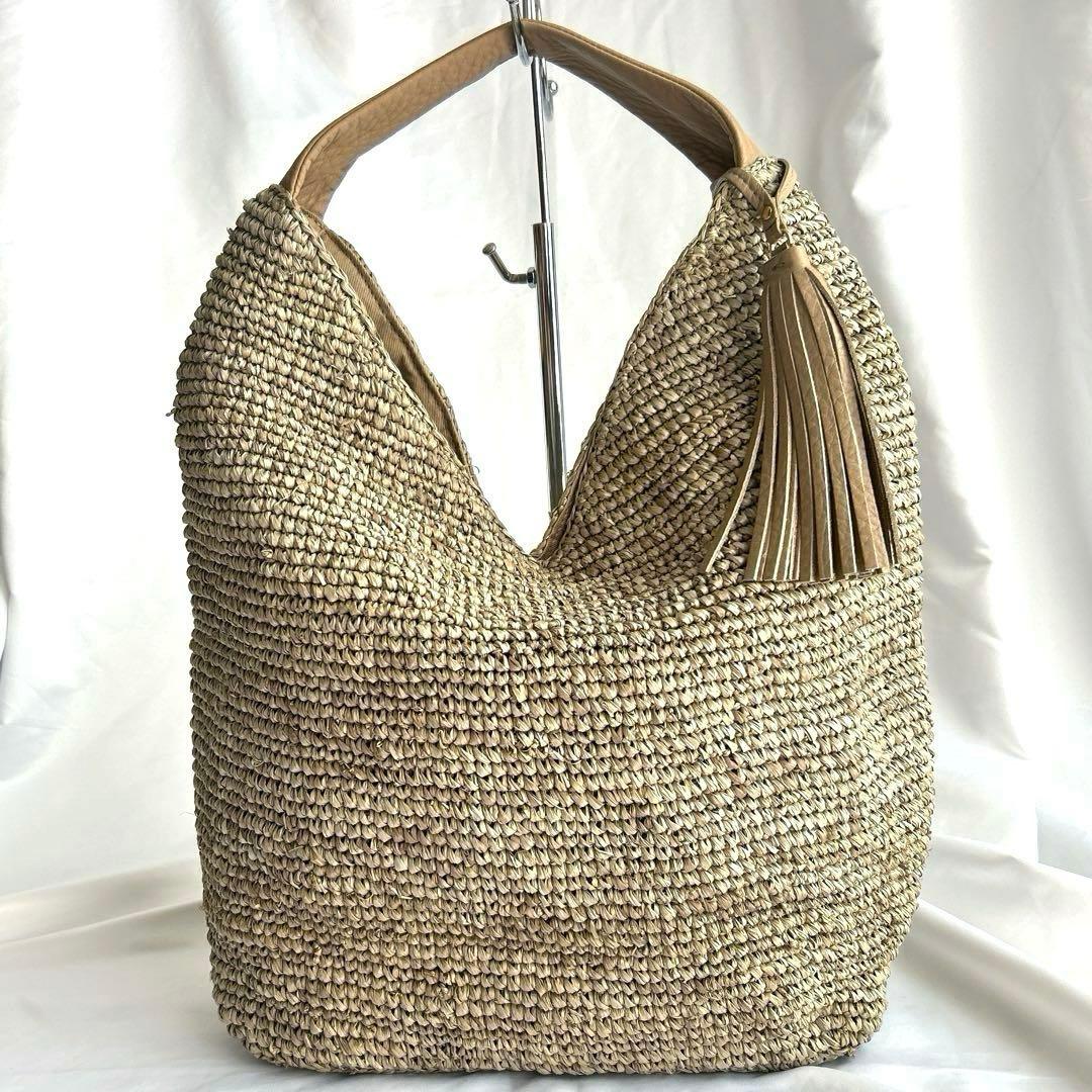 【真夏の大特価SALE！】ヴィオラドーロ　カゴバッグ　トートバッグ　タッセル
