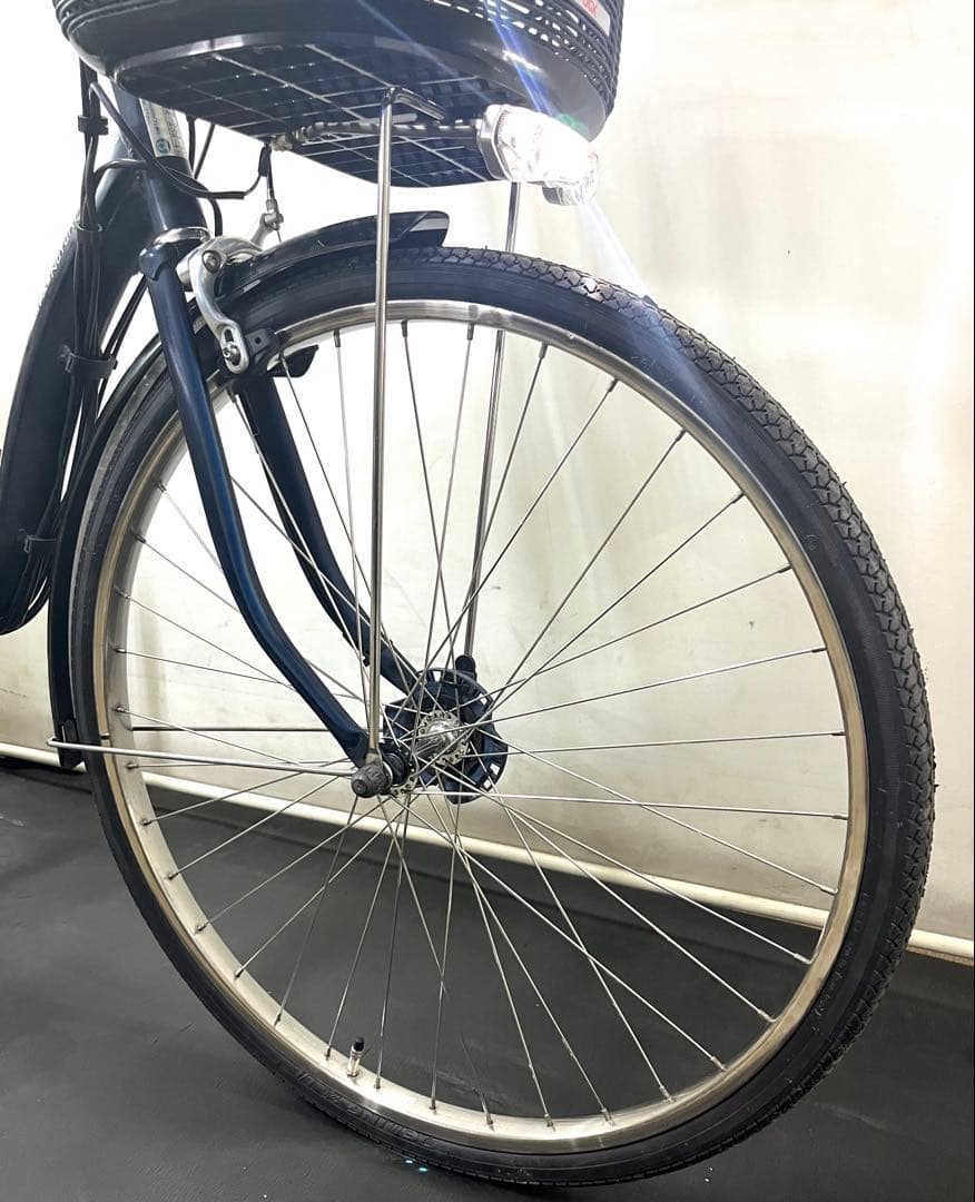 1年保証 ヤマハ　パスナチュラ　26インチ　紺色　ママチャリ　電動アシスト自転車