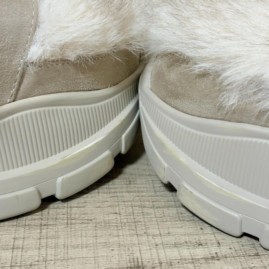 完売品 YELLO MOJU LONG BOOTS ベージュ Lサイズ