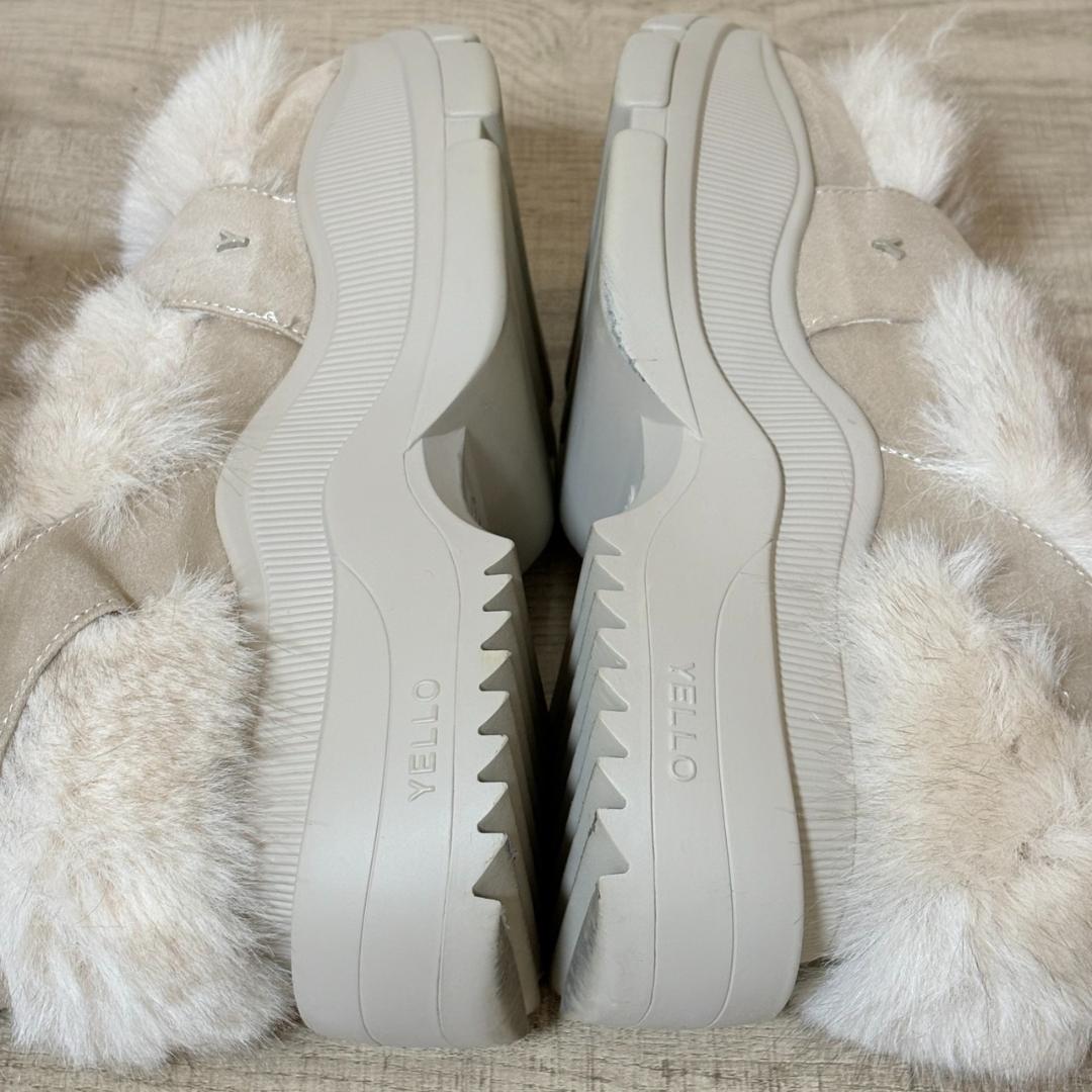 完売品 YELLO MOJU LONG BOOTS ベージュ Lサイズ