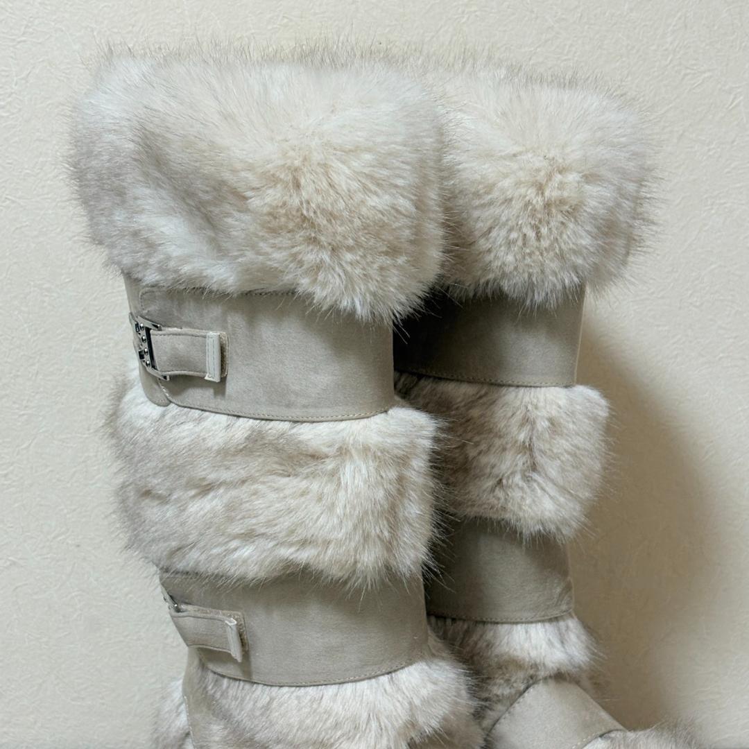 完売品 YELLO MOJU LONG BOOTS ベージュ Lサイズ