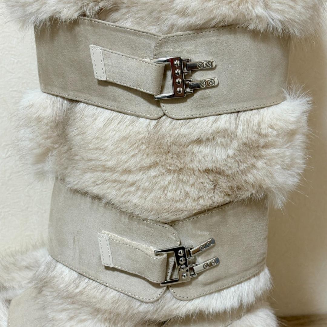 完売品 YELLO MOJU LONG BOOTS ベージュ Lサイズ