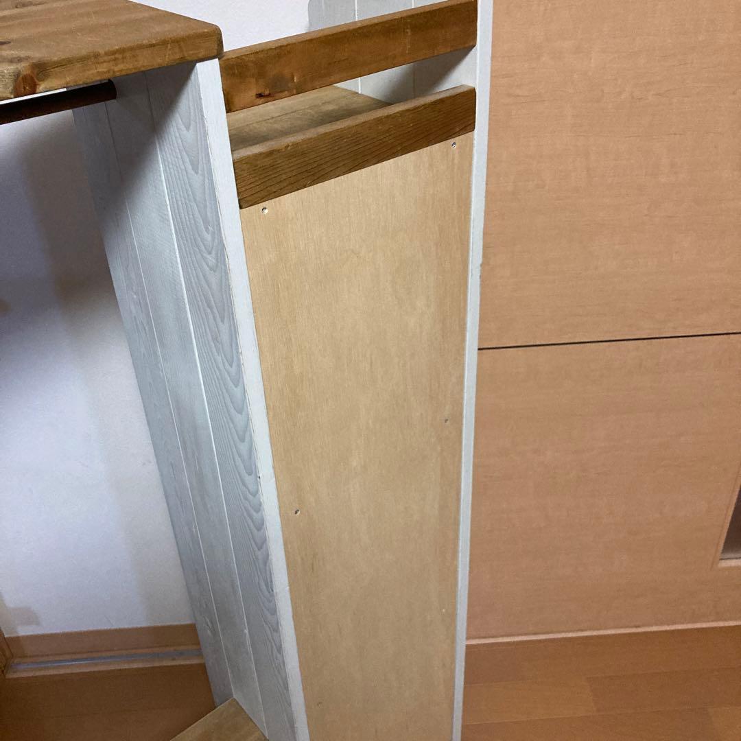 ヴィンテージ風家具　ハンドメイド作家　シャビーホワイト　小学生　ランドセルラック