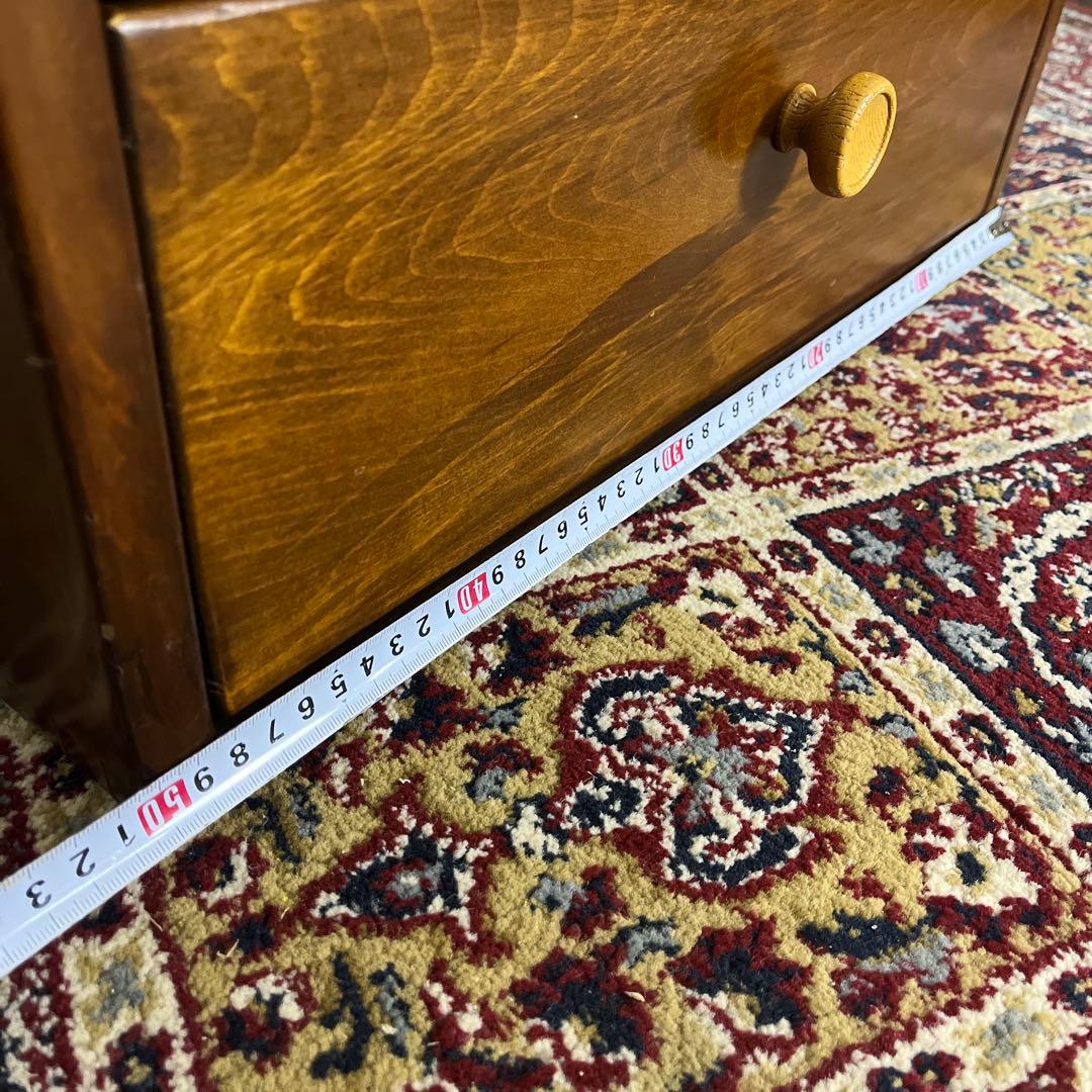 古家具 大きめのサイズ◼︎深谷木工 引き出し3杯 整理棚 収納棚 木製家具