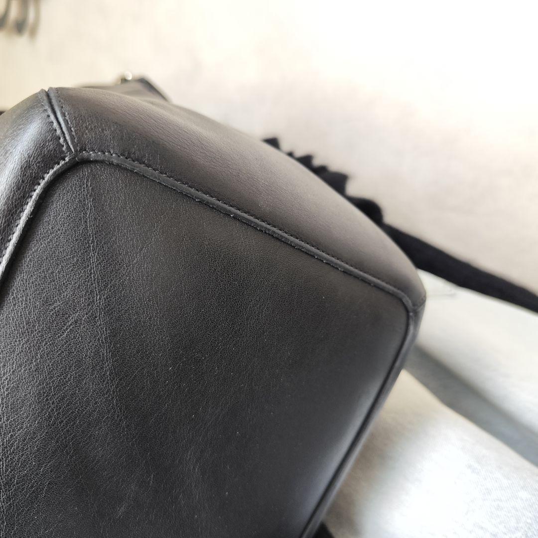 【美品】オールドコーチ ショルダー A4 バケツ型 ブラック COACH