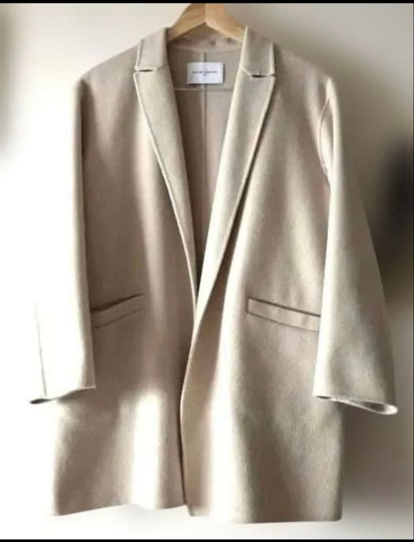 UNITED ARROWS リバー ジャケット W ベージュ　リバーコート