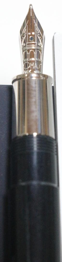 超貴重オマス シルバートリム万年筆（１４Ｋ・Ｍ・吸入式） 　黒／青柄