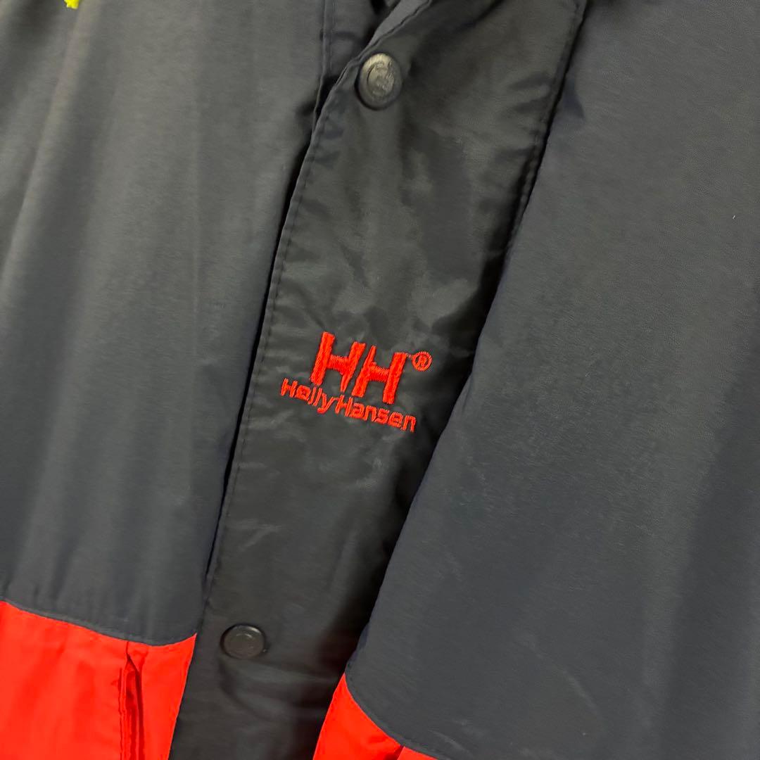 希少⭐︎ヘリーハンセン セーリングジャケット センターロゴ刺繍 フード付き XL