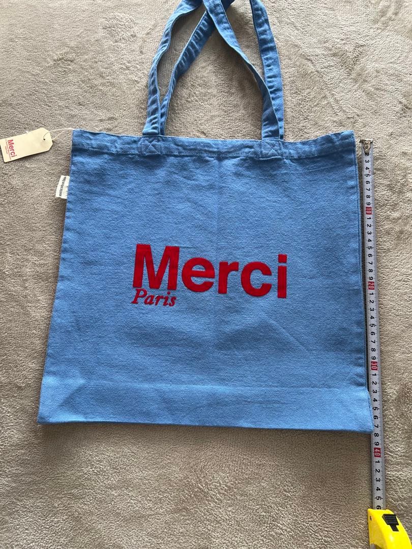 Merci ブルー トートバッグ