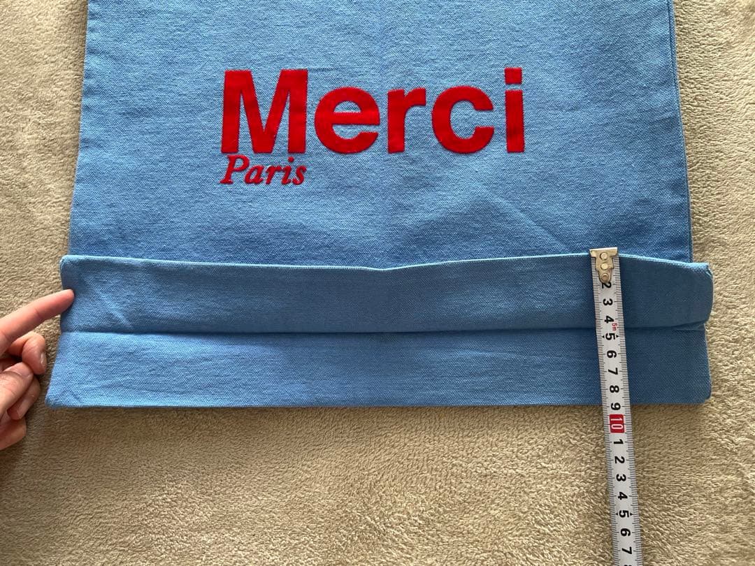 Merci ブルー トートバッグ