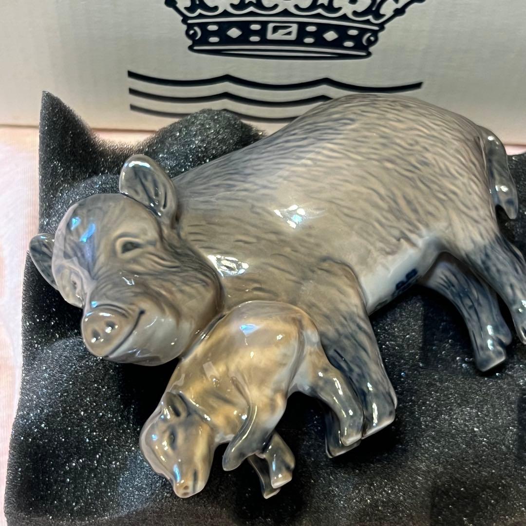 【レア】　ロイヤルコペンハーゲン　いのしし　干支　亥　フィギュリン