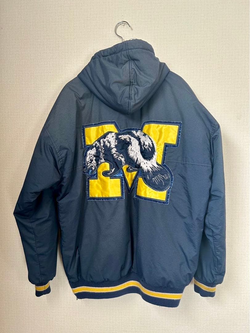 STARTER　フーディージャケット　ミシガン・ウルヴァリンズ　紺/黄　M