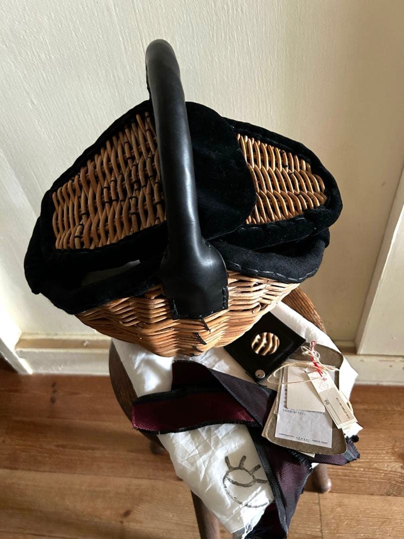 ◎未使用　レア　ebagos エバゴス　カゴバッグ ベロア　内田彩仍さん愛用