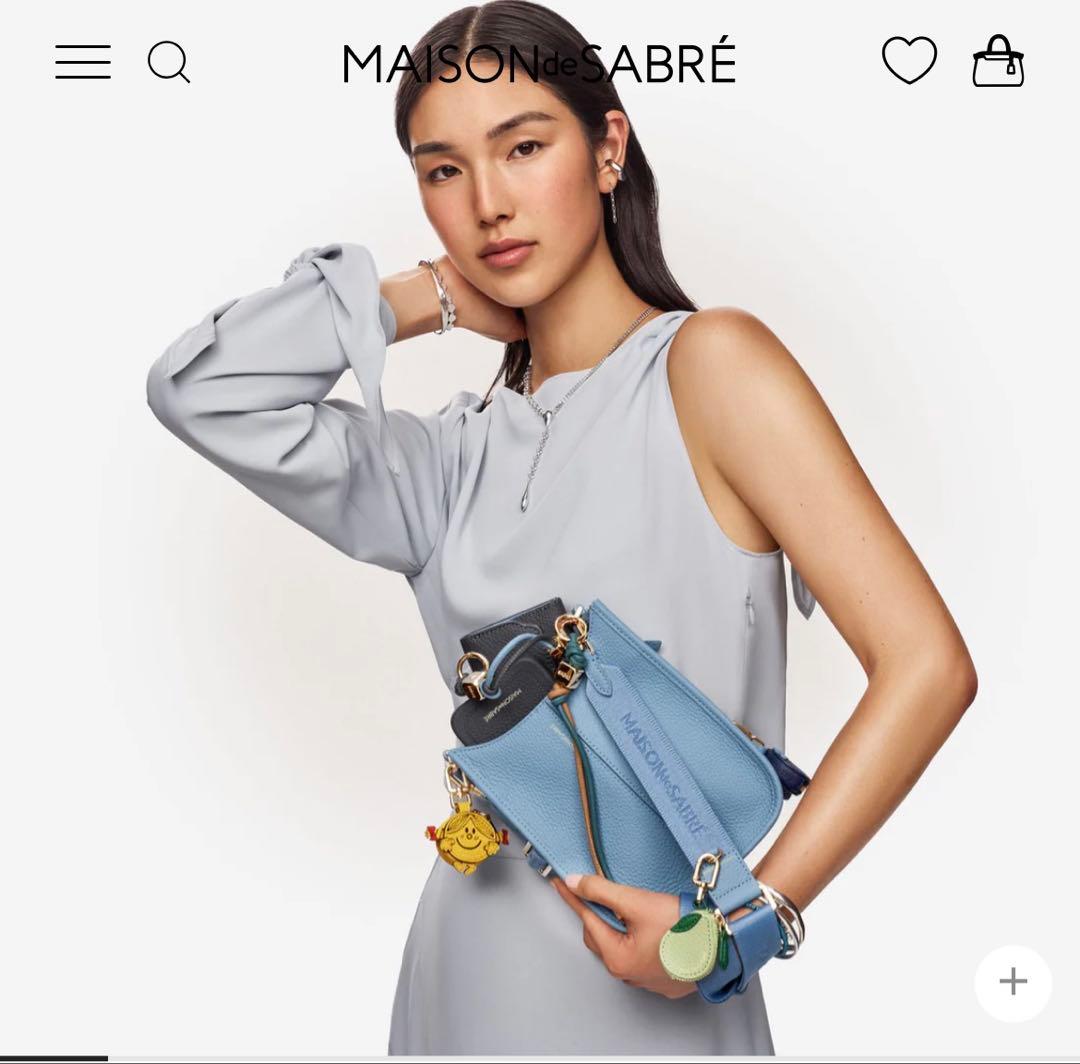 【美品】MAISON de SABRÉ 水色ショルダーバッグ　　メゾンドサブレ