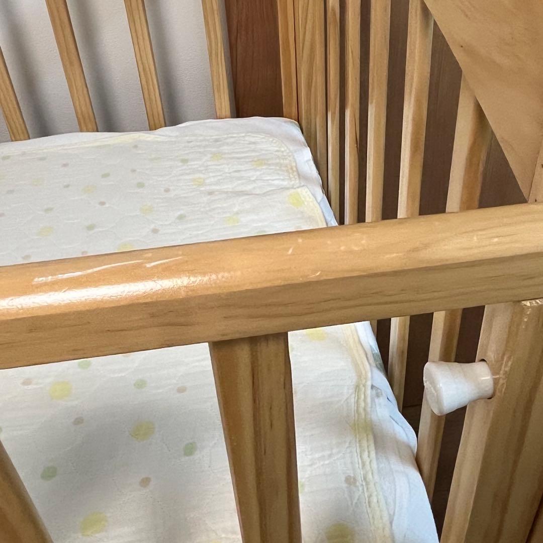 ハイポジションベビーベッド　アーチ　ナチュラル