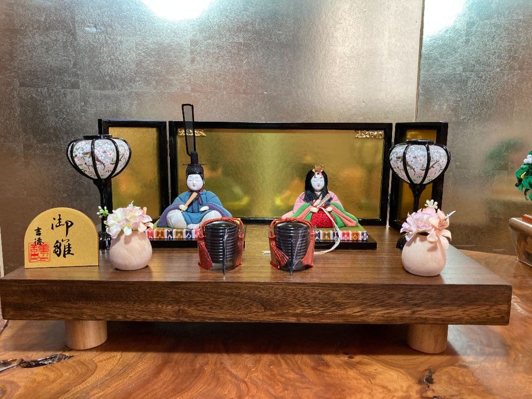 【一点限り】木目込み雛人形　平飾り　M2