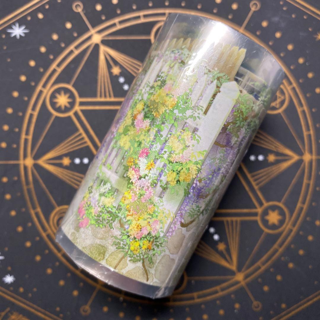 【9365】海外　マステ　5m巻　PETマスキングテープ　壁　お花　背景系